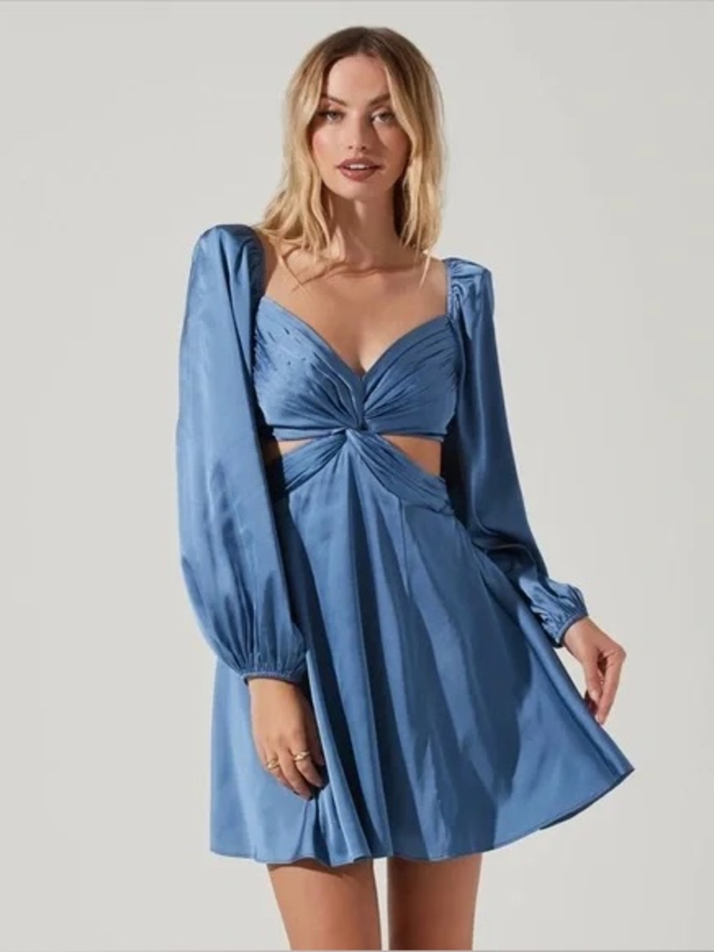 ASTR cutout longsleeve cocktail dress